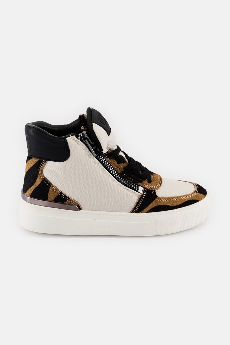 DKNY Women Lace Up High Top Casual Sneakers, Multicolor - Image 4