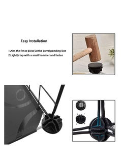 XiuWoo 2-Tier Small Cat House Cat Indoor Cage, Pet Playpen Indoor, Detachable Metal Wire Small Animal Cages, Kitten Enclosures with 2 Door, No Litter Box, Black  - Image 4