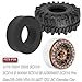 BRCatWPark RC 19 Beadlock Wheels and Tires for 110 TRX4 TRX6 SCX10 SCX10 II 90046 SCX10 III AXI03007 SCX10 Pro Gen78 D90 VS410 MST CFX RC Crawler Car4PCS Beadlock Rims 19 Wheel TiresBrown - Image 4