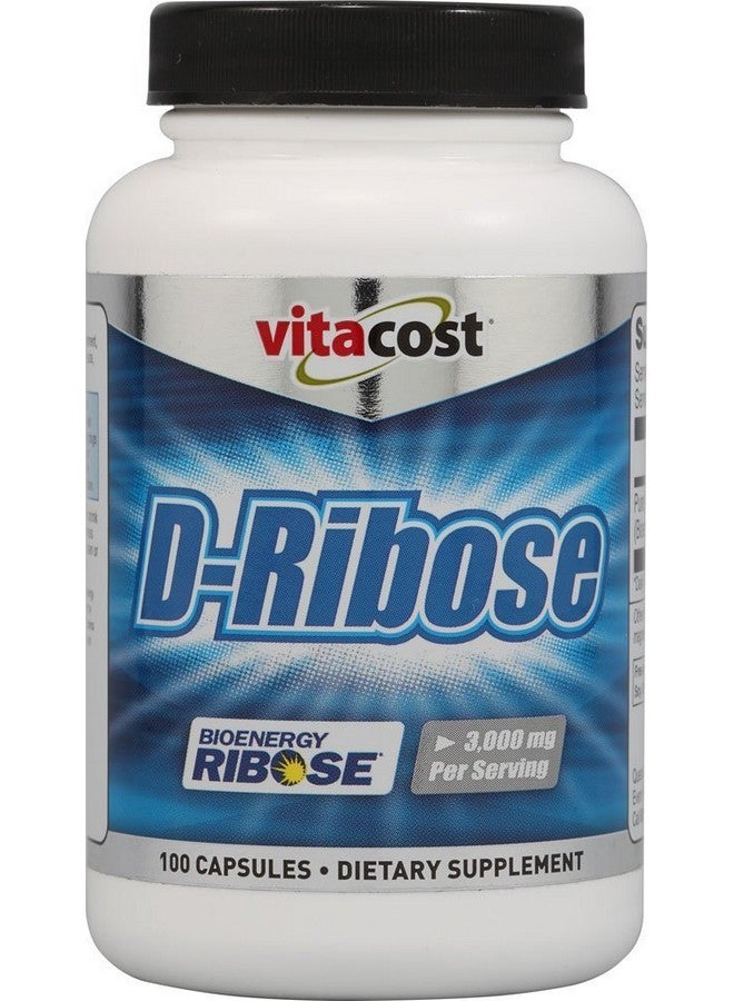 Vitacost Brand Vitacost D-Ribose Bioenergy Ribose - 3000 mg per Serving - 100 Capsules - Image 1