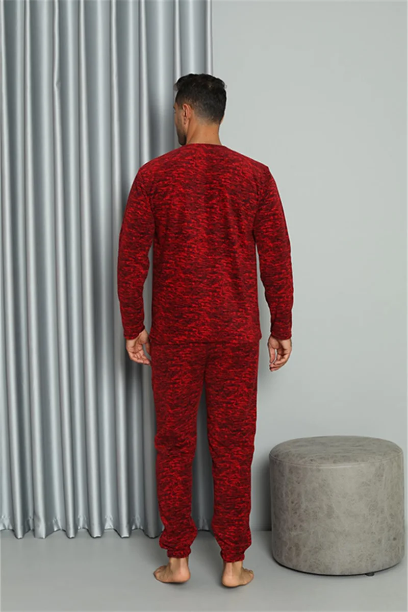 Akbeniz Welsoft Men's Polar Lover Combination Pajama Set 50124 Price is for One Set