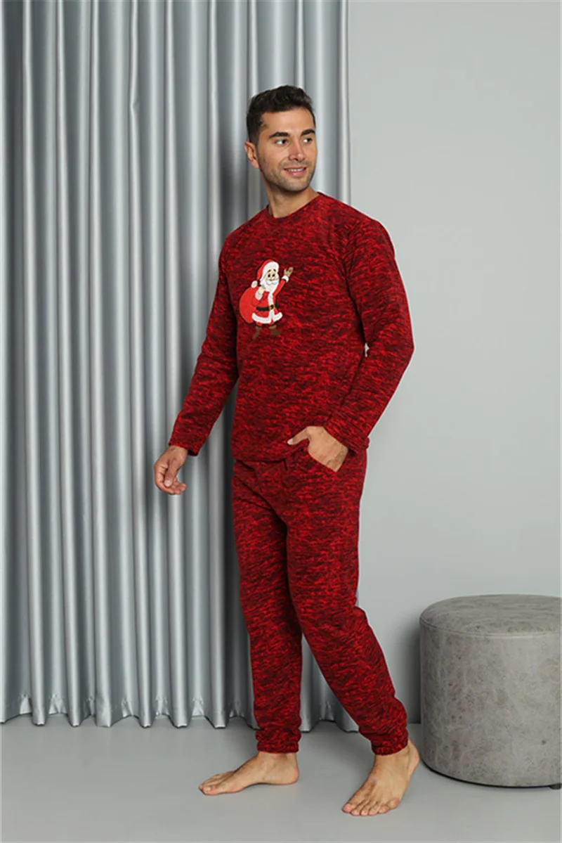 Akbeniz Welsoft Men's Polar Lover Combination Pajama Set 50124 Price is for One Set