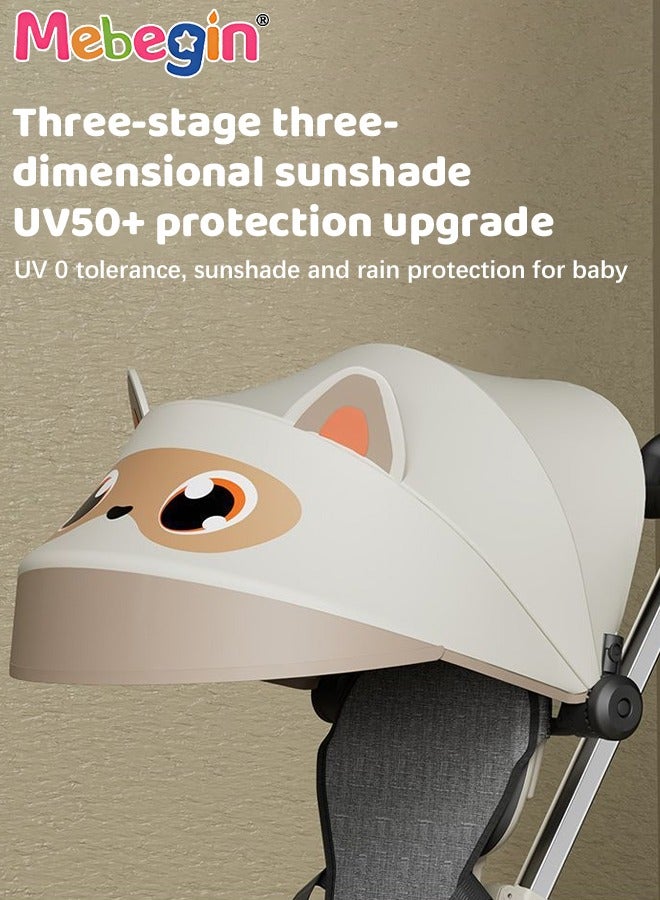 MEBEGIN 2 In 1 Convertible Lightweight Travel Stroller For Baby Toddlers,Easy Fold Stroller With Canopy Can Be 360° Steering, Include Storage Basket, One-Hand Fold,Airplane Stroller For Infants Newborn - Image 3