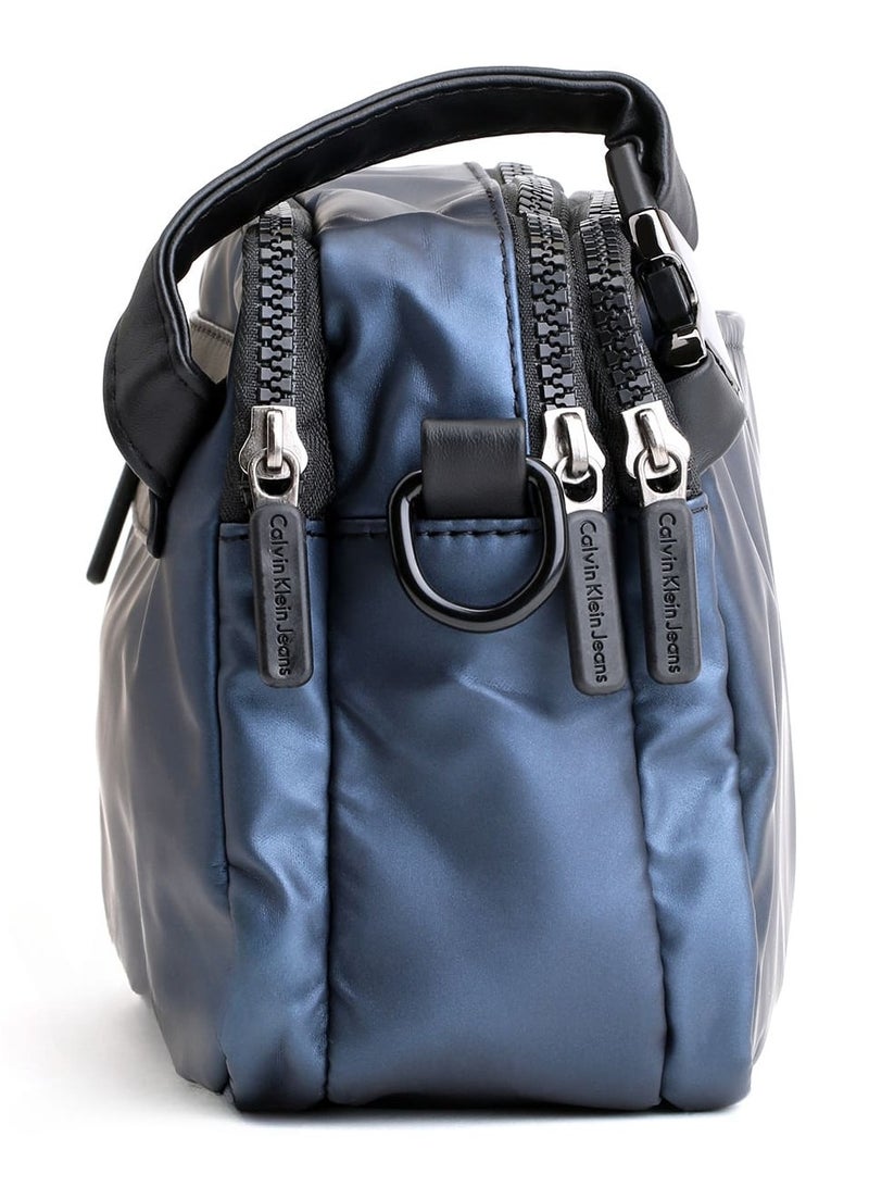 Sleek & Stylish and Modern Minimalist & Timeless  Crossbody Handbag Blue  - Image 3