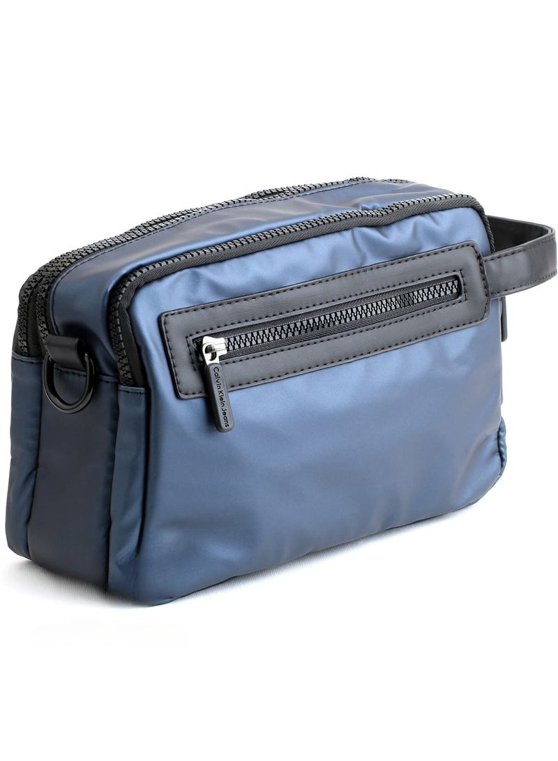 Sleek & Stylish and Modern Minimalist & Timeless  Crossbody Handbag Blue  - Image 4