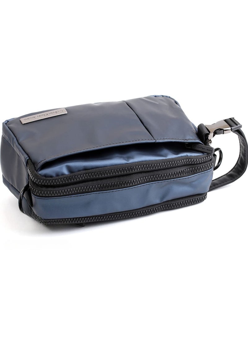 Sleek & Stylish and Modern Minimalist & Timeless  Crossbody Handbag Blue  - Image 5