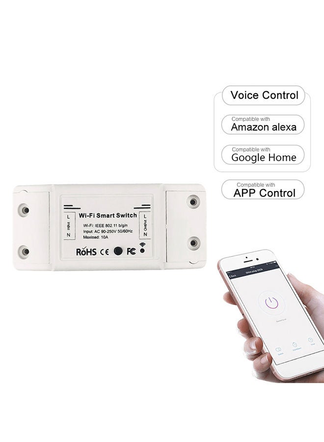 NIBEMINENT Wi-Fi DIY Remote Switch Timer White - Image 2