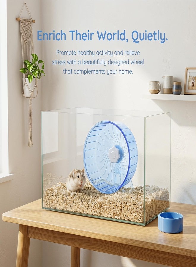 Bestonzon Silent Hamster Wheel 5.51 Inch Plastic Running Wheel for Small Pets Like Hamsters Gerbils & Chinchillas Quiet Exercise Toy with Smooth Edges for Cage - Image 2