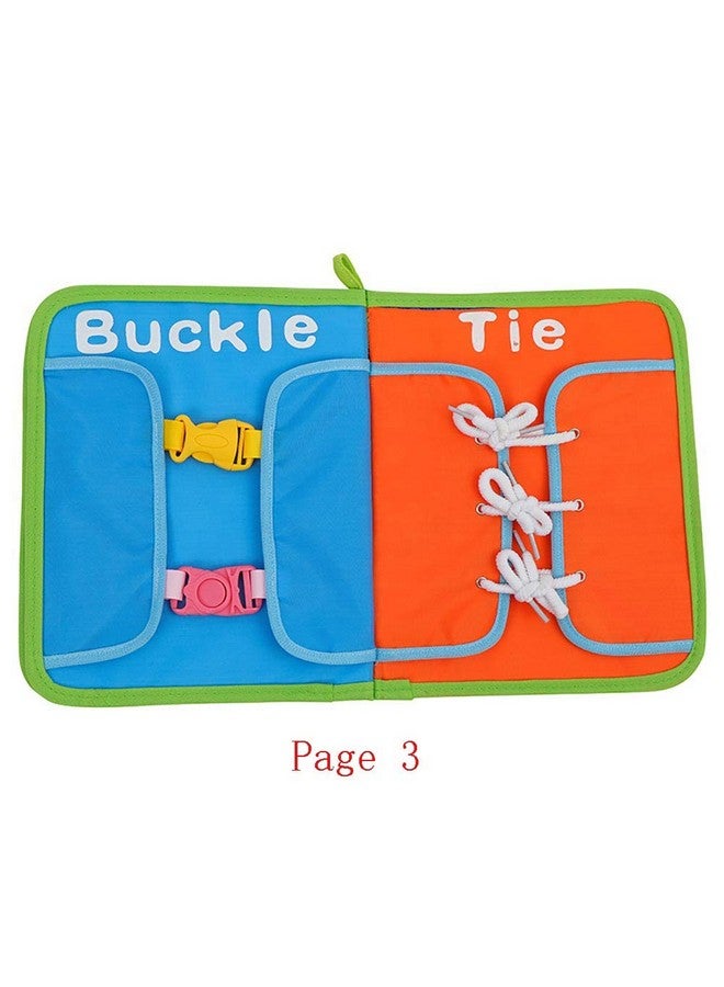 Kghios Montessori Toys Materials for Toddlers BusyBoard,Busy Board Learn to Dress Board Early Learning Basic Life Skills - Zip, Snap, Button, Buckle, Lace & Tie Educational Tools Preschool Learning - Image 5