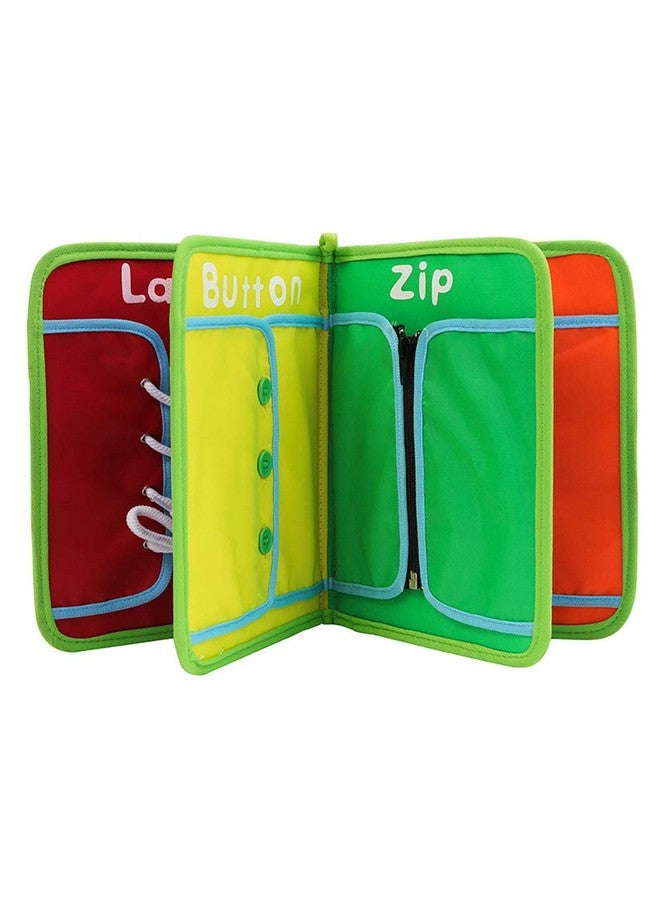 Kghios Montessori Toys Materials for Toddlers BusyBoard,Busy Board Learn to Dress Board Early Learning Basic Life Skills - Zip, Snap, Button, Buckle, Lace & Tie Educational Tools Preschool Learning - Image 1
