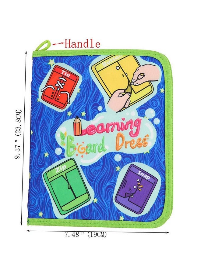 Kghios Montessori Toys Materials for Toddlers BusyBoard,Busy Board Learn to Dress Board Early Learning Basic Life Skills - Zip, Snap, Button, Buckle, Lace & Tie Educational Tools Preschool Learning - Image 2