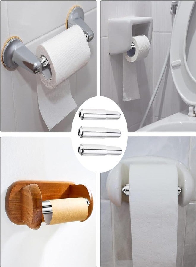 Quweiz 3 Pcs Toilet Paper Holder Roller Replacement, Stainless Steel Toilet Paper Spring Rod, Toilet Paper Holder Roller - Image 4
