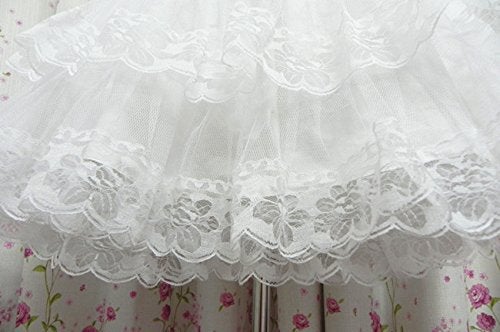 Smiling Angel 3-Layered Gothic Layered Ruffled Luxury Vintage Rockabilly Petticoat Crinoline Underskirt White - Image 5