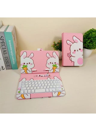 Mobile Phone Keyboard Mouse Suit Typing Chat Artifact Mobile Phone Large Bracket Leather Case Students Practice Game Cloud Computer-Color:Pink Rabbit Keyboard Case (without Mouse)-Product Type:Android Socket+type Adapter - pzsku/Z6F9046F5C2A382042CCCZ/45/1744966709/83bcdf01-94e4-423a-ab39-a3932d4afc67