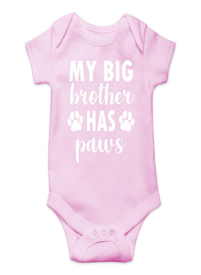 Funnwear أخي الكبير لديه مخالب - بدلة أطفال أساسية مضحكة - ملابس بنات حديثات الولادة (6 أشهر، وردي) - Image 1