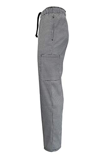 Natural Uniforms Classic Houndstooth 6 Pocket Chef Pants with Multi-Pack QTYS Available (1, Large) - Image 2