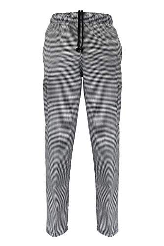 Natural Uniforms Classic Houndstooth 6 Pocket Chef Pants with Multi-Pack QTYS Available (1, Large) - Image 1