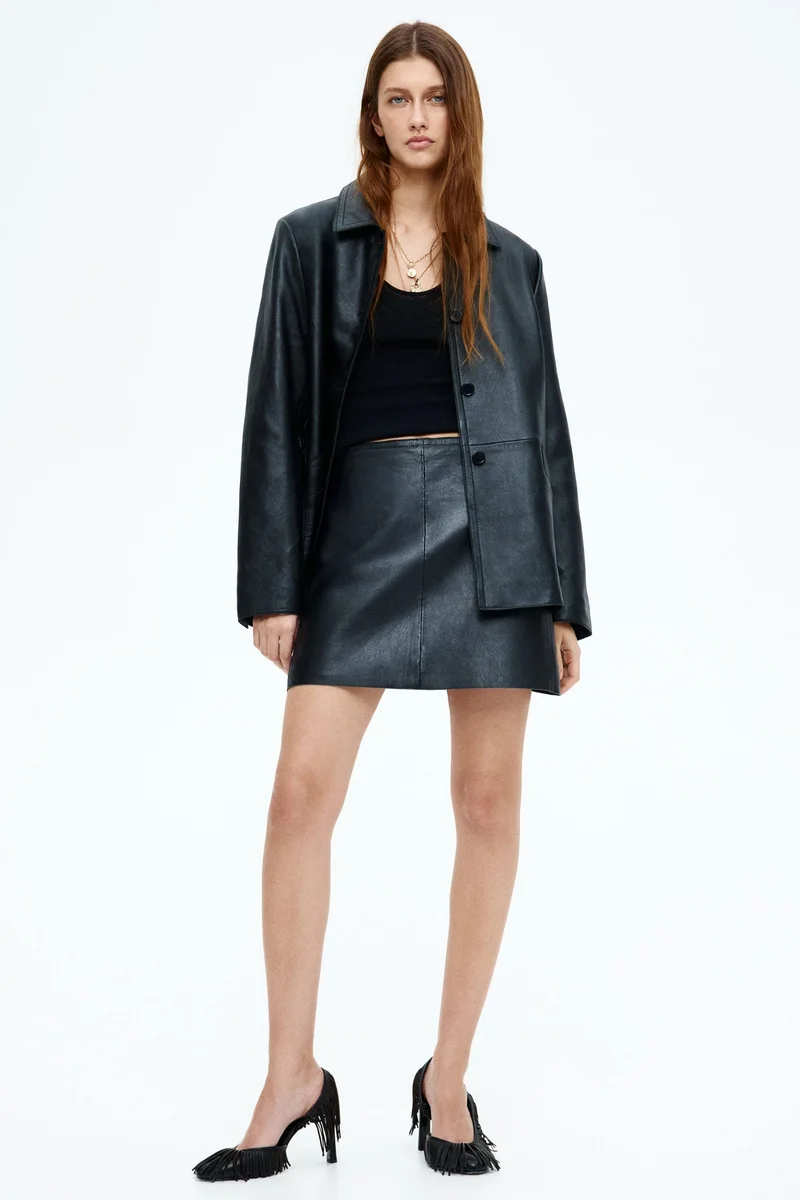 H&M Leather mini skirt