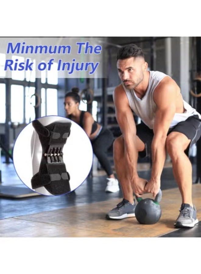 كيلا دعم المفاصل، حماية الركبة، وسادة تثبيت الركبة الزنبركية، دعامة الركبة لرفع الأثقال، وسادة الركبة الرياضية، معدات حماية للساقين الضعيفتين، تدريب رياضي لبرودة الساق القديمة. - Image 5