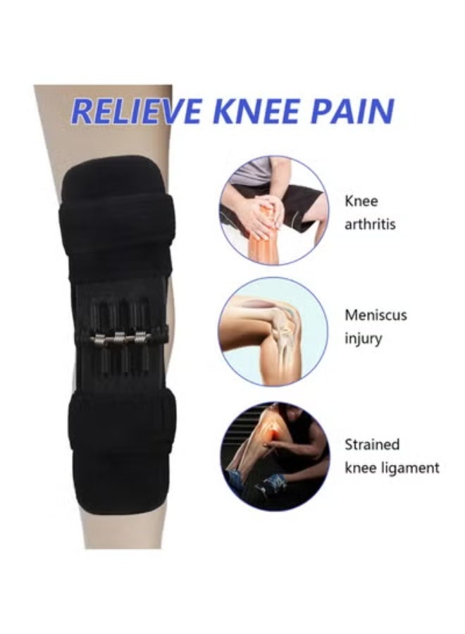 كيلا دعم المفاصل، حماية الركبة، وسادة تثبيت الركبة الزنبركية، دعامة الركبة لرفع الأثقال، وسادة الركبة الرياضية، معدات حماية للساقين الضعيفتين، تدريب رياضي لبرودة الساق القديمة. - Image 2