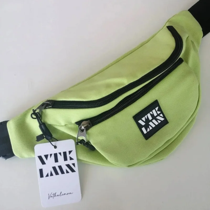 Vatkalimon Plain Pistachio Green Shoulder and Waist Bag