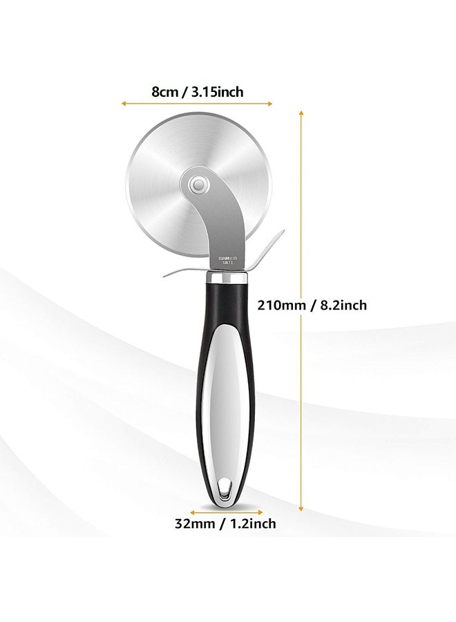 GNAFOTU Pizza Cutte, Stainless Steel Pizza Cutter Wheel & Dough Cutter, Super Sharp Blade Wheel, Non-Slip Handle & Dishwasher Friendly - Image 5