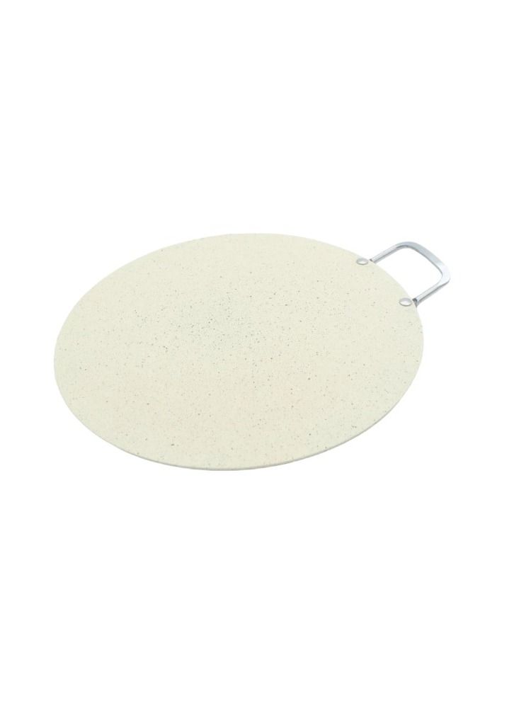 drobina Turkish granite tray with a handle 35 cm cream - Image 2