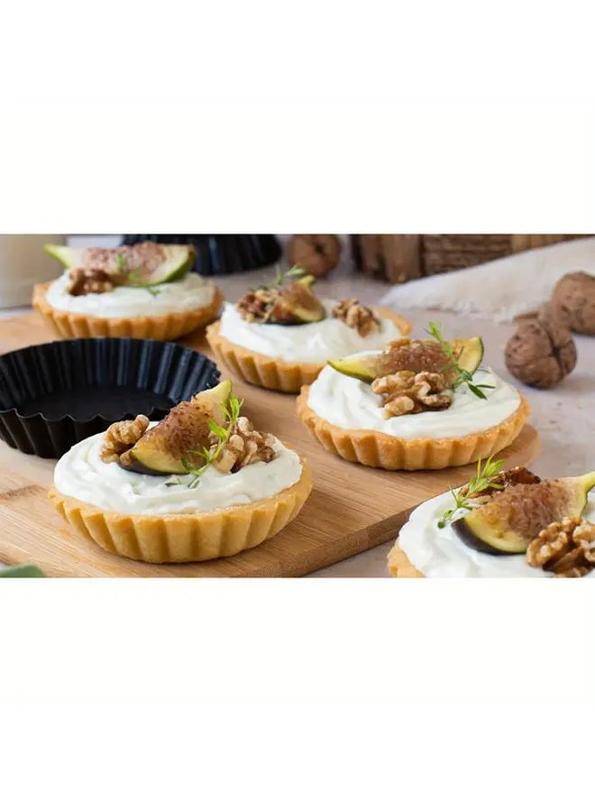 12 Pcs 3 Inch Carbon Steel Non Stick Tart Molds Oven Safe Round Mini Pie Pans - Image 5