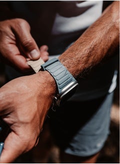 Urban Armor Gear UAG Pathfinder [Reversible Magnetic Silicone Strap] Compatible with Apple Watch Band for Apple Watch ULTRA 2 / Ultra 49mm, Watch 45mm/44mm/42mm Series 9-1 - Olive | Rust  - Image 3