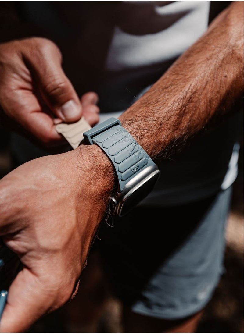 Urban Armor Gear - UAG Pathfinder [Reversible Magnetic Silicone Strap] Compatible with Apple Watch Band for Apple Watch ULTRA 2 / Ultra 49mm, Watch 45mm/44mm/42mm Series 9-1 - Olive | Rust - Image 1