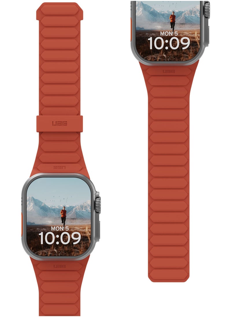 Urban Armor Gear - UAG Pathfinder [Reversible Magnetic Silicone Strap] Compatible with Apple Watch Band for Apple Watch ULTRA 2 / Ultra 49mm, Watch 45mm/44mm/42mm Series 9-1 - Olive | Rust - Image 1