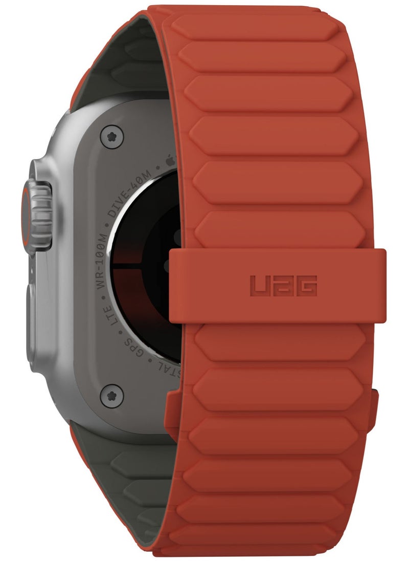 Urban Armor Gear - UAG Pathfinder [Reversible Magnetic Silicone Strap] Compatible with Apple Watch Band for Apple Watch ULTRA 2 / Ultra 49mm, Watch 45mm/44mm/42mm Series 9-1 - Olive | Rust - Image 1