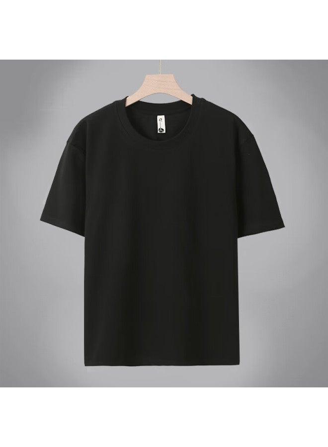 Dingfengbaoluo Suoluona Quick-dry Cool-touch Short Sleeve T-shirt For Men, Sporty Casual Solid Color Loose Trendy Top Gc-1 Apricot Color 4XL - Image 2
