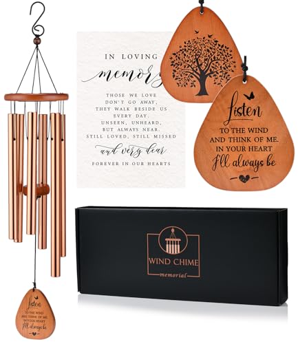 AMBOBE Memorial Wind Chimes Gifts Sympathy Wind Chimes Sympathy Gifts for Loss of Loved One Bereavement Gift Baskets Home Decor Outdoor Garden Soothing Melodic Tones for Grieving Hearts - Image 1