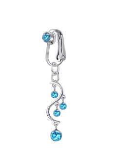 6 pcs piercing free Belly  Ring for Women  Clip On Belly Button Rings crystal blue Navel Ring Non Piercing body jewelry for girls - pzsku/Z6F90D60A84FD222FDB0FZ/45/_/1740101391/9743b5ae-87b4-40be-9c1e-f3f93566f277