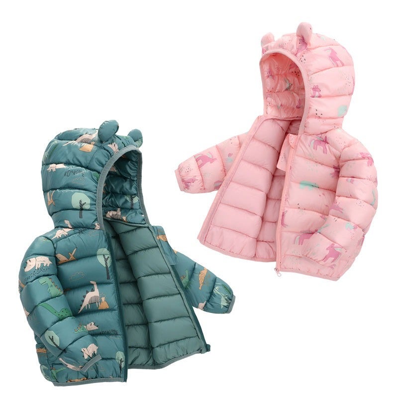 Mo Mo Lu Kids Cotton Padded Jacket Winter Coat for Boys and Girls, Thick Warm Baby Outerwear, Unisex, 80-120cm - Image 2