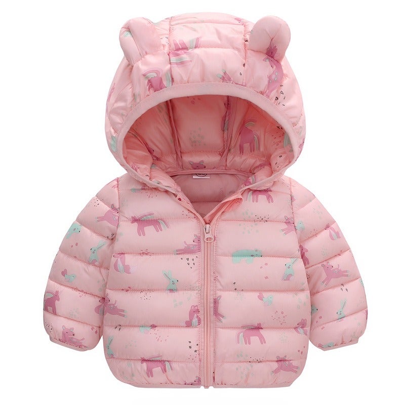 Mo Mo Lu Kids Cotton Padded Jacket Winter Coat for Boys and Girls, Thick Warm Baby Outerwear, Unisex, 80-120cm - Image 3