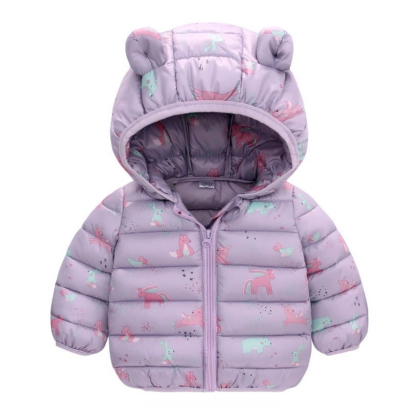 Mo Mo Lu Kids Cotton Padded Jacket Winter Coat for Boys and Girls, Thick Warm Baby Outerwear, Unisex, 80-120cm - Image 4