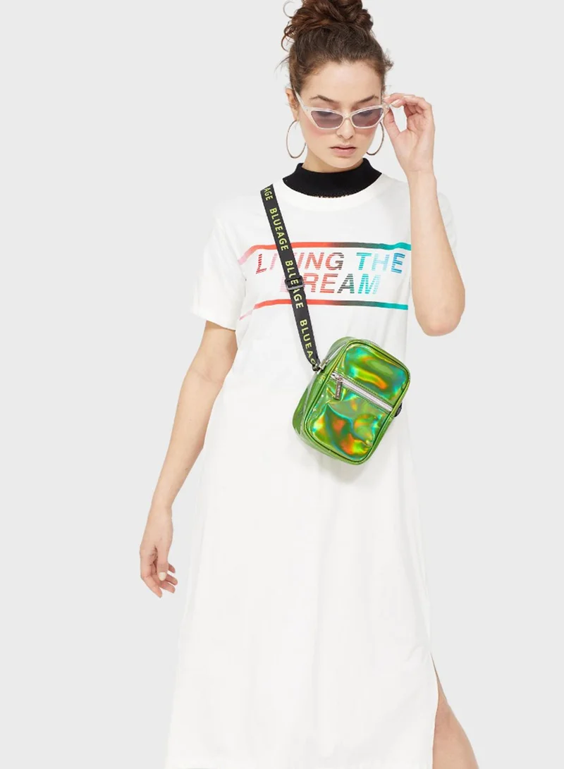 Blue Age Graphic T-Shirt Dress