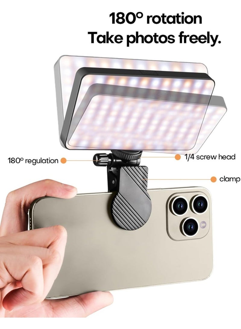 M19 Magnetic Double-Sided LED Video Light   Dimmable 2500K 9000K Fill Light with Clip & Cold Shoe Adapter - Image 4