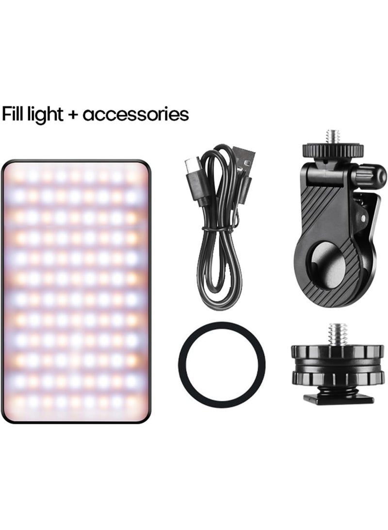 M19 Magnetic Double-Sided LED Video Light   Dimmable 2500K 9000K Fill Light with Clip & Cold Shoe Adapter - Image 2