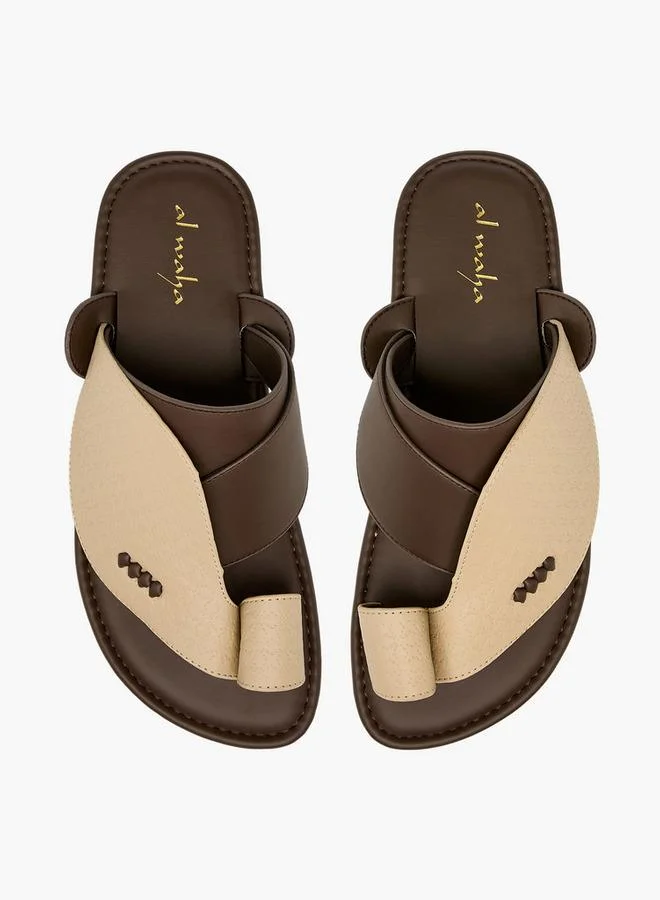 Al Waha Men Toe Loop Detail Arabic Sandals