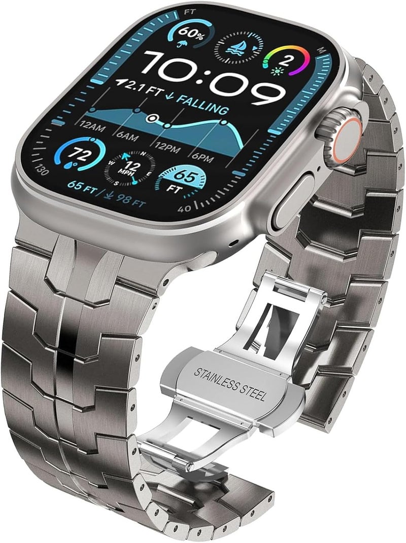 Dado Ironman Stainless Steel Strap Compatible with Apple Watch Ultra 2/Ultra/Series 10/9/8/7, 49/46/45mm - Image 2