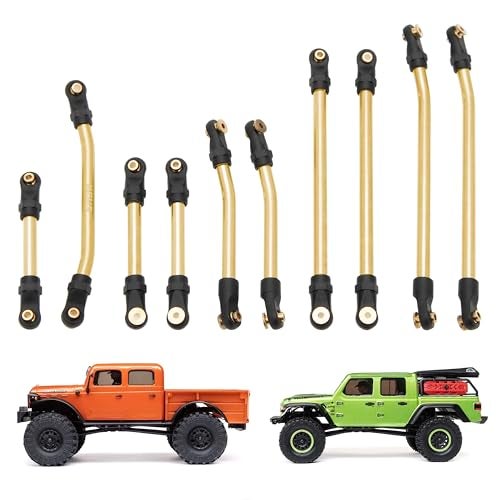 MEUS RACING SCX24 Links Metal High Clearance Chassis Links Steering Links Set for Axial SCX24 Gladiator AXI00005 124 RC CrawlerBrass - Image 1