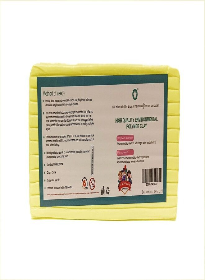 Oven Bake Polymer Clay Yellow Colour