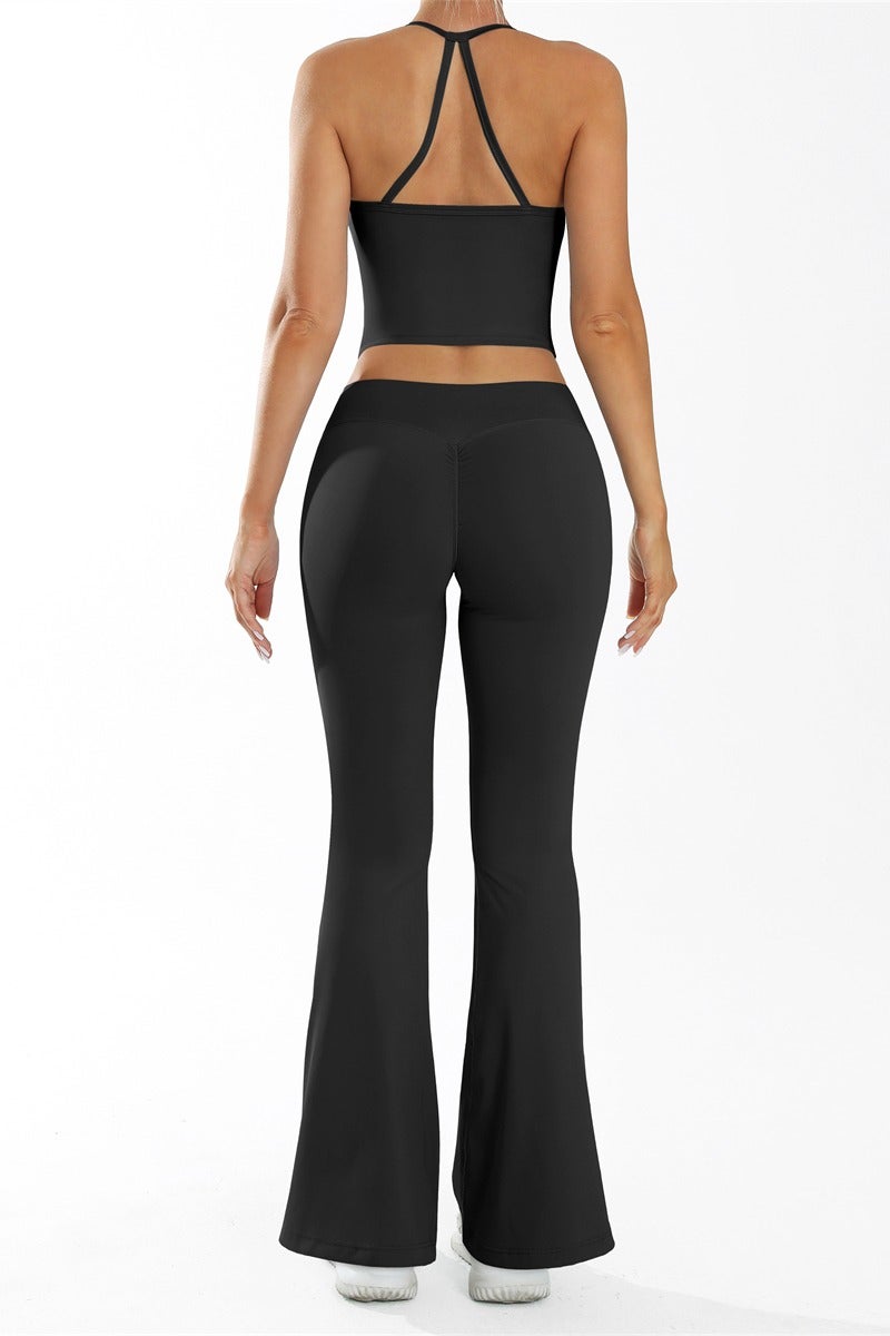 عام 2 قطعة اليوغا مجموعة النساء رياضة رياضية رياضية الرياضة دعوى وتتسابق تجريب الملابس - Image 4