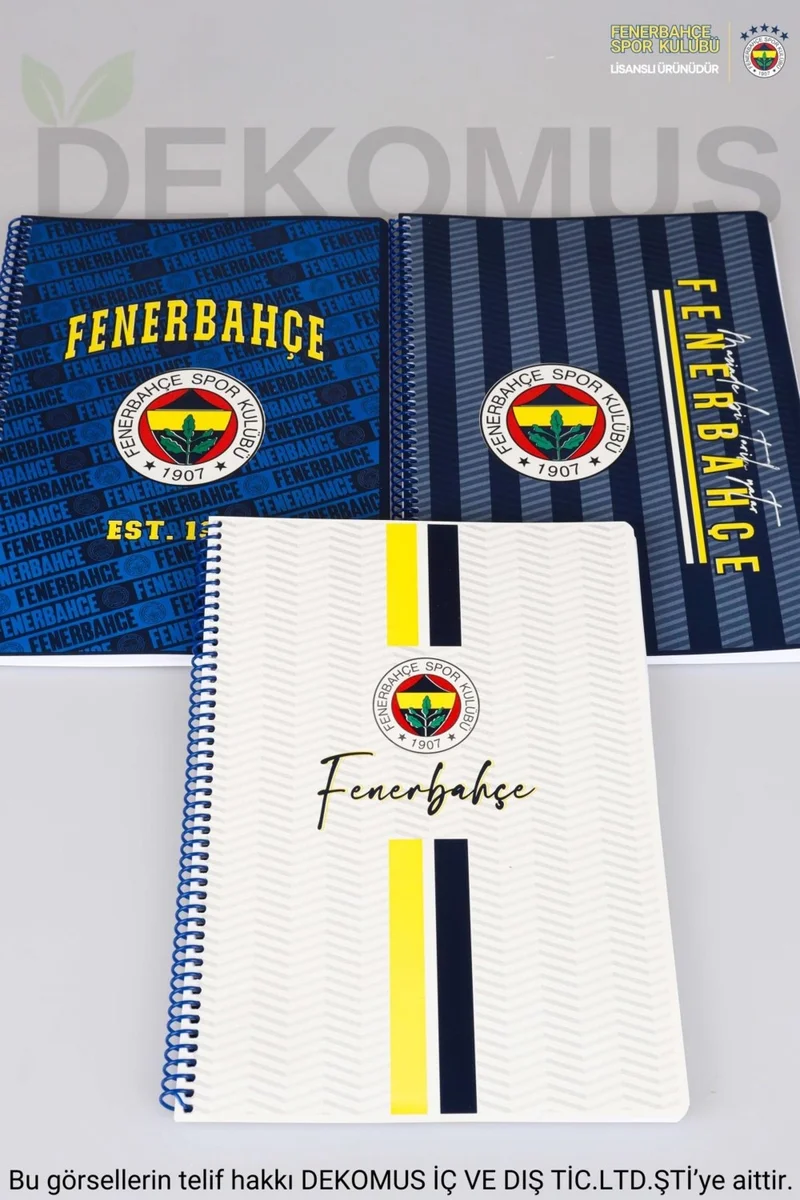 Fenerbahçe Fenerbahce Licensed Fenerbahce Spiral Squared A4 Cardboard Cover 72 Pages Notebook