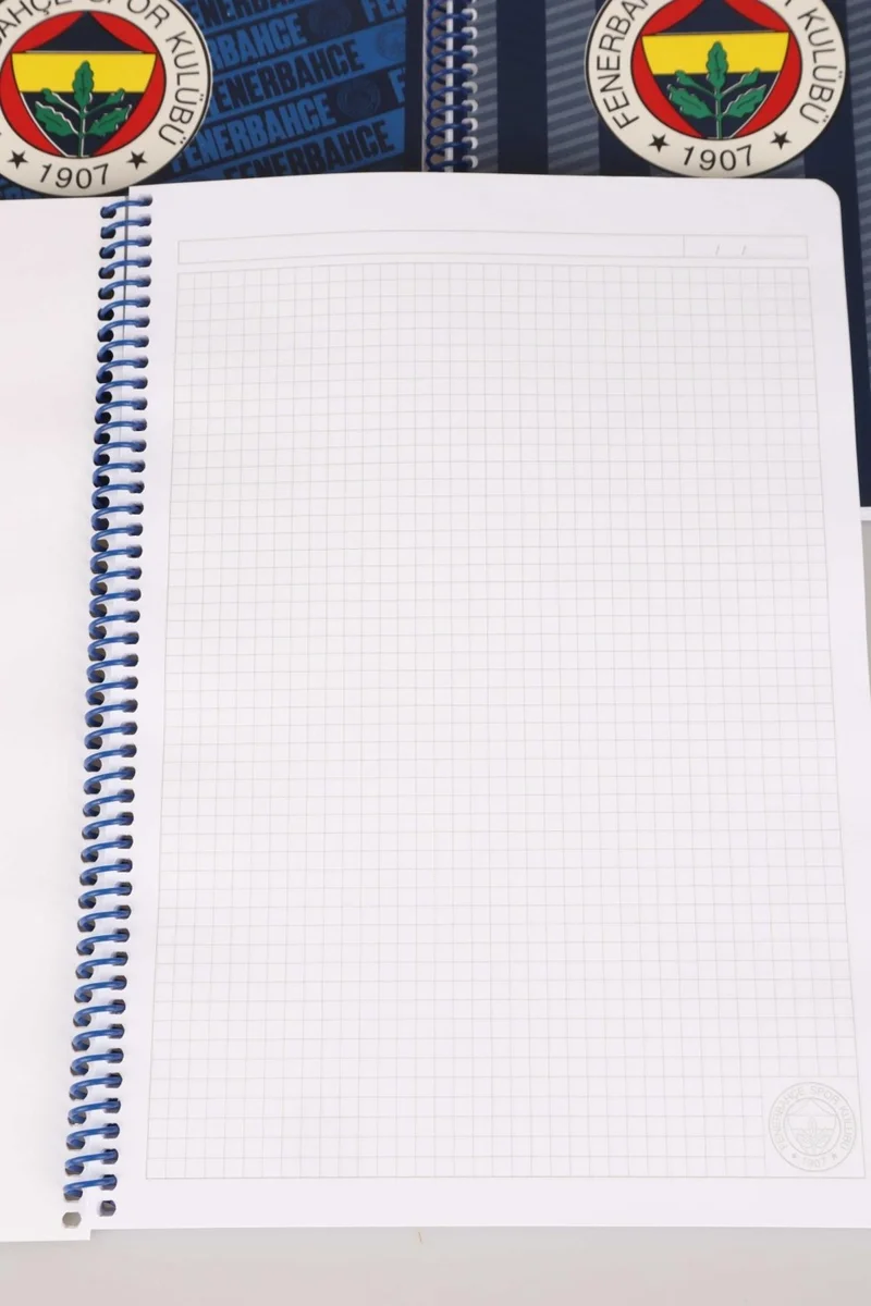 Fenerbahçe Fenerbahce Licensed Fenerbahce Spiral Squared A4 Cardboard Cover 72 Pages Notebook