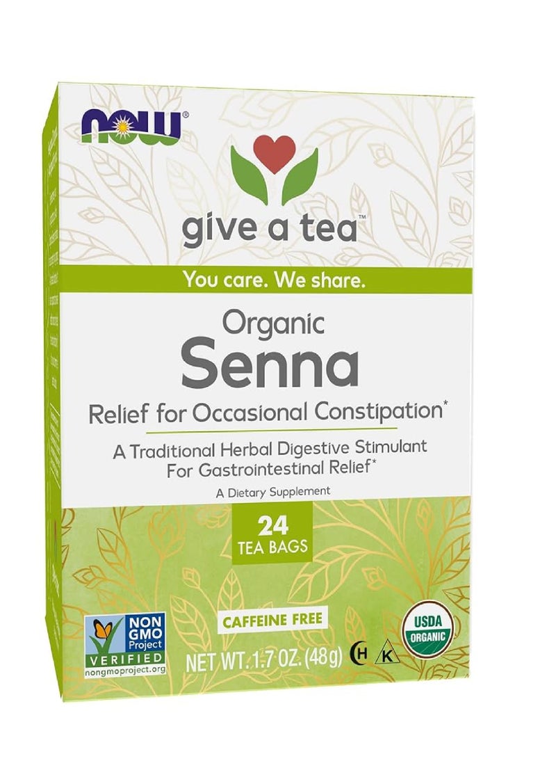 NOW ORGANIC SENNA MINT 24 TEA BAGS