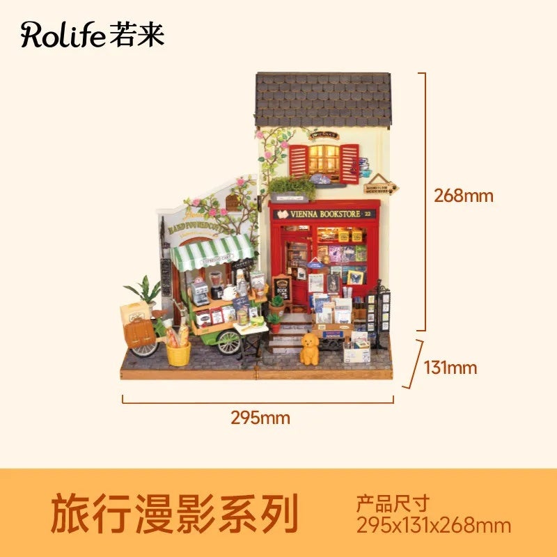 رولايف أحجية ثلاثية الأبعاد 2026 In Stock Rolife Official Genuine DIY Cabin Travel Movie Handmade Assembled Model Miniature Wooden House Birthday Gift, 01-02 - Image 1